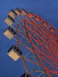 Low angle view of metallic structure against sky