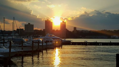 Sunset over river