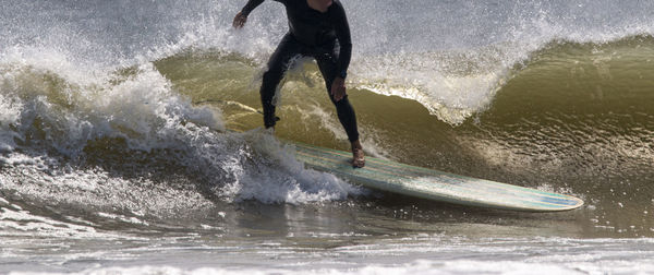 Man surfing in sea
