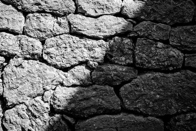 Close-up of stone wall