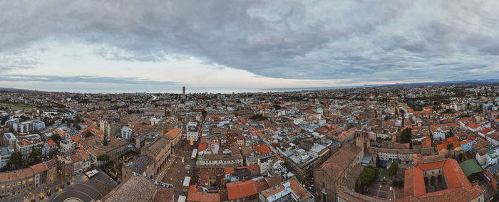 Aerial view of rimini, near riccione