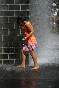 Portrait of woman in water