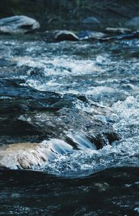 Close-up of wave in water