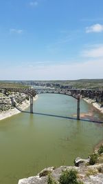 View of bridge over river