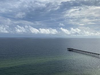 Scenic view of ocean water against the skies horizon. 