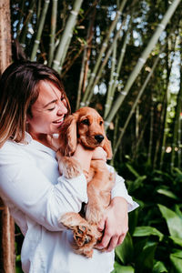 Woman with dog