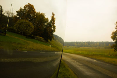 Road reflecting on vehicle