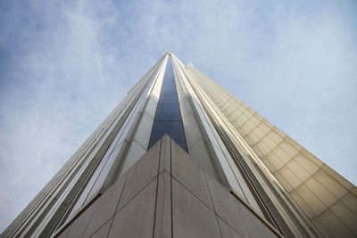 Low angle view of modern building against sky