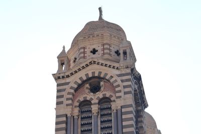 Low angle view of building against clear sky