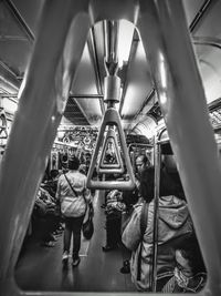 People standing in train