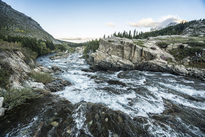 River flowing through rocks