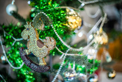 Close-up of christmas tree