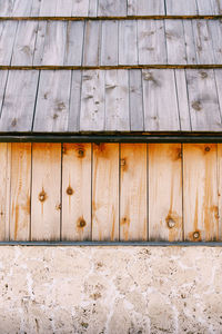 Closed door of old building