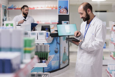 Portrait of female doctor working at clinic