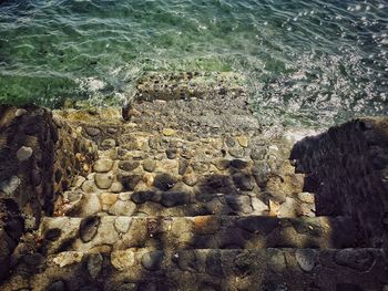 Rocks in sea