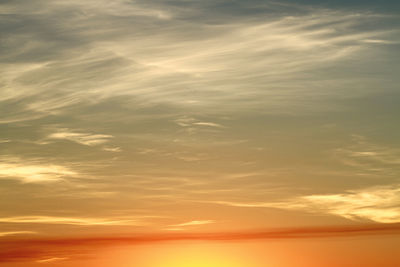 Low angle view of sky during sunset