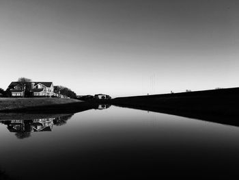 Reflection of built structures in water