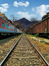 View of railroad tracks against sky