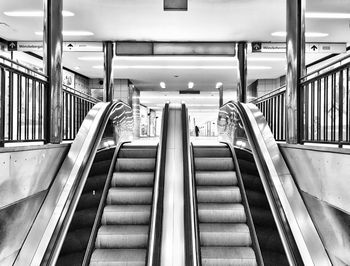 View of escalator