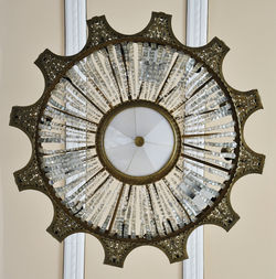Low angle view of chandelier