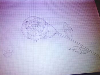 High angle view of text on paper