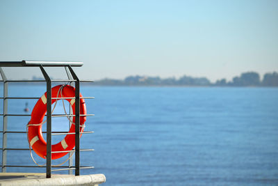 Close-up of boat in sea