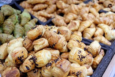 Close-up of pastry for sale