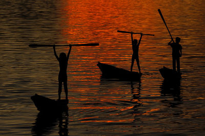 Reflection of sun in calm sea