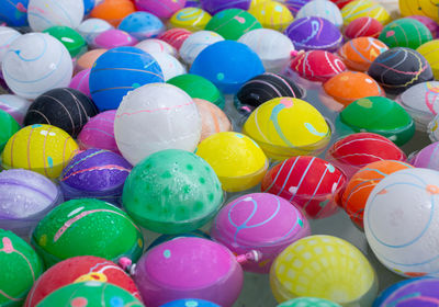 Full frame shot of multi colored balloons for japanese traditional fair