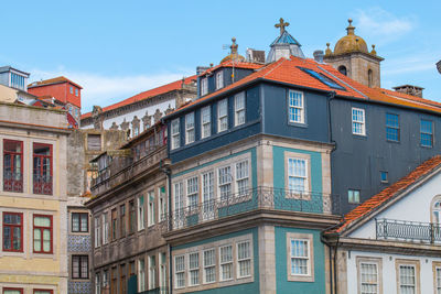 Low angle view of buildings against sky