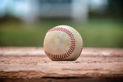 Close-up of baseball