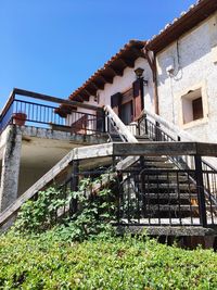 Low angle view of old building against sky