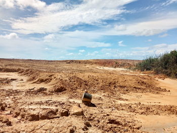 Scenic view of desert against sky