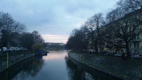 View of canal along buildings