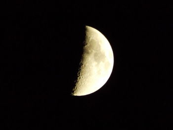 Low angle view of moon in sky