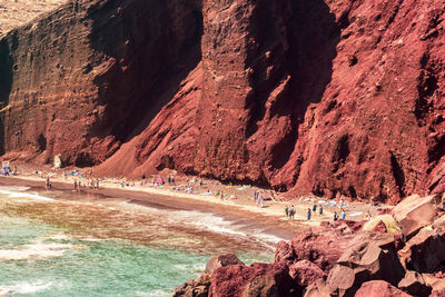 Rock formations at seaside