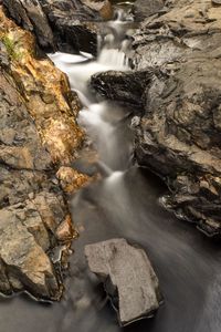 Stream flowing through rocks