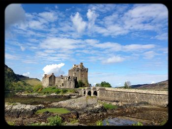 Old ruins against cloudy sky