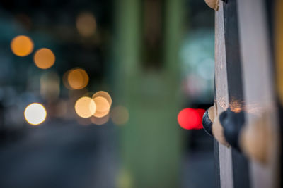 Defocused image of illuminated street