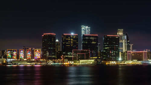 Tsim sha tsui night illuminated in christmas