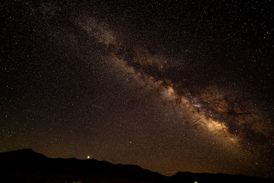 Low angle view of star field against sky at night