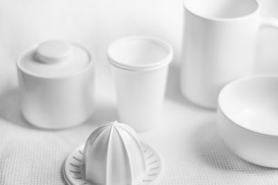 Close-up of coffee cup on table