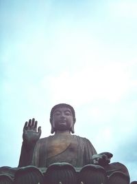 Low angle view of statue