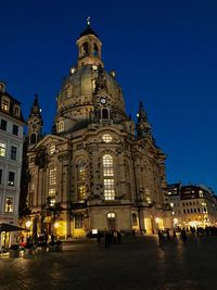 Low angle view of cathedral against blue sky