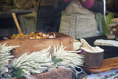 Vegetables for sale at market stall