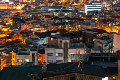 High angle view of cityscape