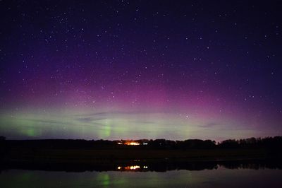Scenic view of star field against star field