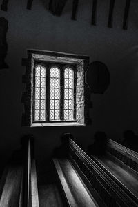 View of building through window