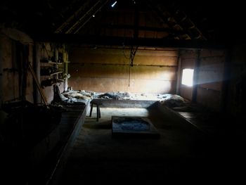 Interior of abandoned building