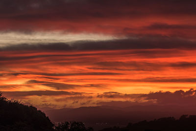 Sunset over mountains